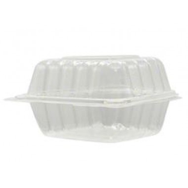 ECLPPHL-66- Hinged Container 6" x 6" Clear