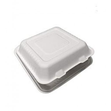 EHL-66-PF- Hinged Container 6" x 6" White