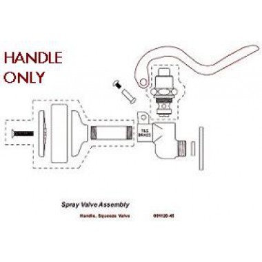 HANDLE FOR SPRAY HEAD T&S 001120-45