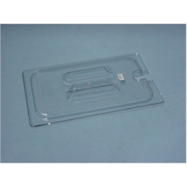 1029107 -   1/4 Size Clear Handled Notched Lid