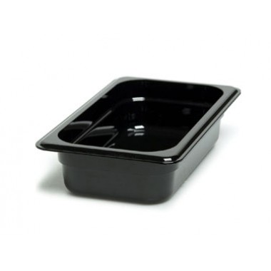 42CW110- 1/4 Size Black Camwear® Food Pan