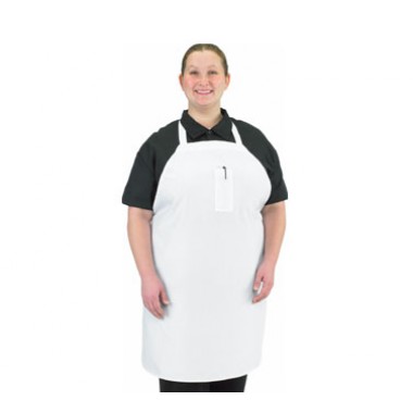 600BAW- Bib Apron White