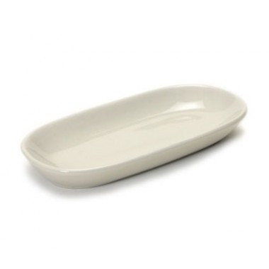 BEZ-0921- 9" x 4" Relish Tray Eggshell