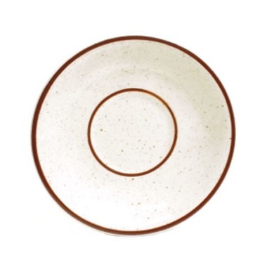 TBS-002- 6" Saucer Brown Speckle