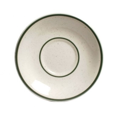 TES-002- 6" Saucer Green Speckle