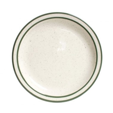 TES-008- 9" Plate Green Speckle