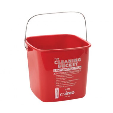 PPL-6R- 6 Qt Cleaning Bucket Red