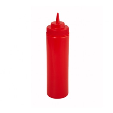 PSW-24R - 24 Oz (3/4 Qt) Red Squeeze Bottle