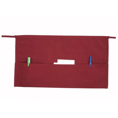 WA-1221R- Waist Apron 3 Pocket Burgandy