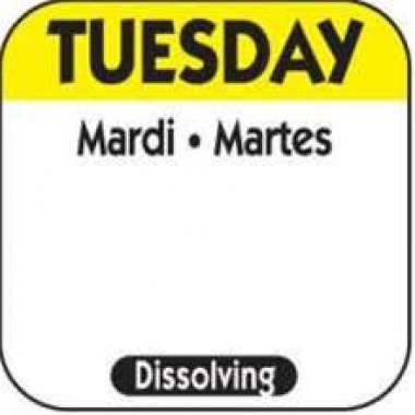 D102R - Dissolvable Labels Tuesday