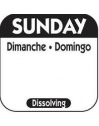 D107R - Dissolvable Labels Sunday