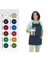 602BAFH-RD - Red Front-Of-The-House Bib Apron