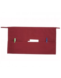 WA-1221R- Waist Apron 3 Pocket Burgandy